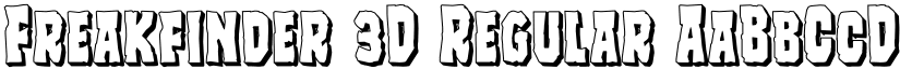 Freakfinder 3D Regular font