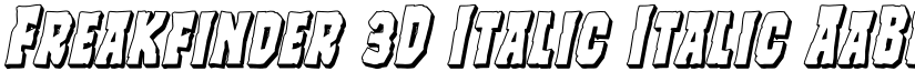 Freakfinder 3D Italic Italic font