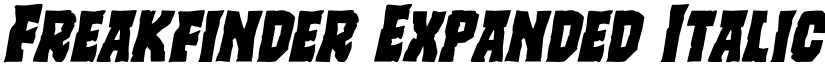 Freakfinder Expanded Italic Expanded Italic font