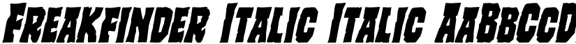 Freakfinder Italic Italic font
