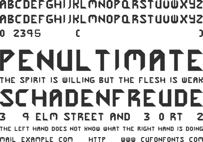 Cybergenics font preview