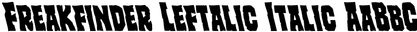Freakfinder Leftalic Italic font