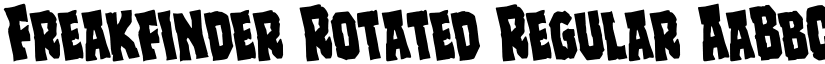 Freakfinder Rotated Regular font