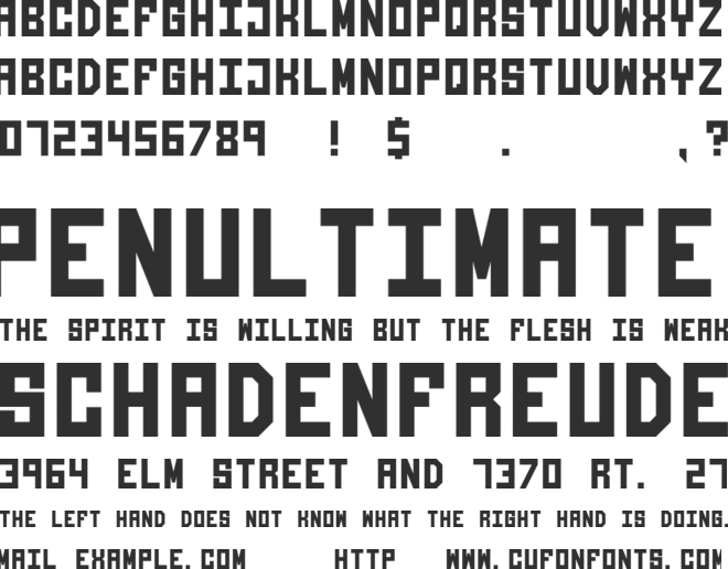 Giantypo font preview