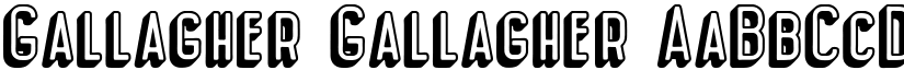 Gallagher Gallagher font