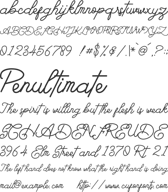 Barlingtton font preview