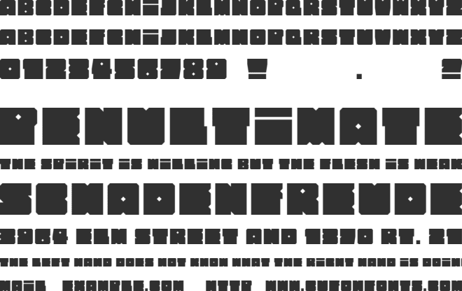 How Square can you get? font preview
