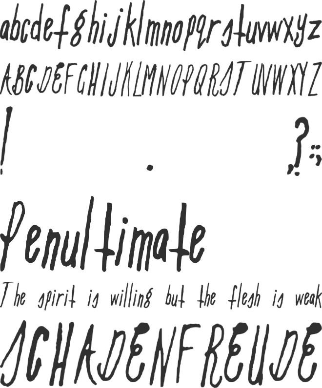 All Is Well font preview