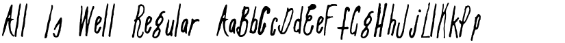 All Is Well Regular font