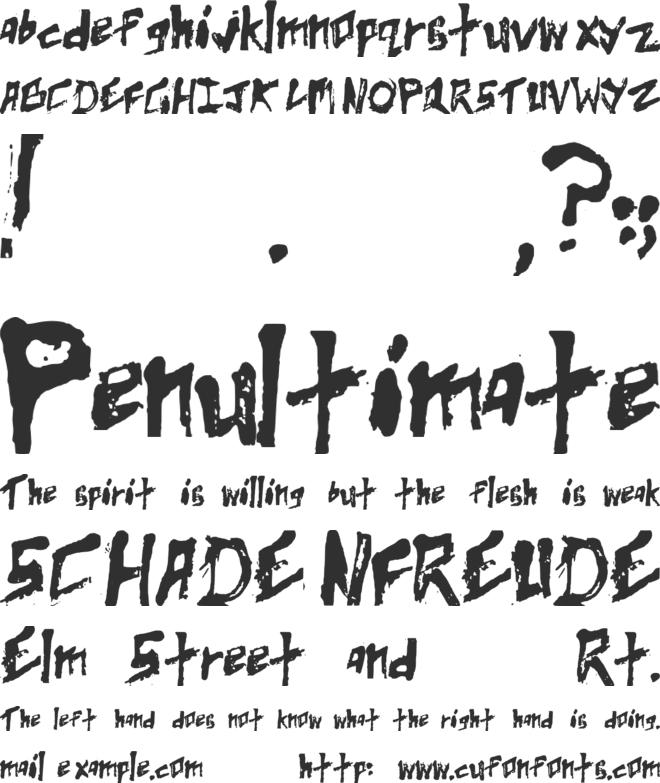 Psyche Ward font preview
