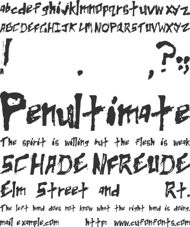 Psyche Ward font preview