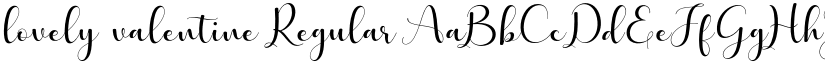 lovely valentine Regular font