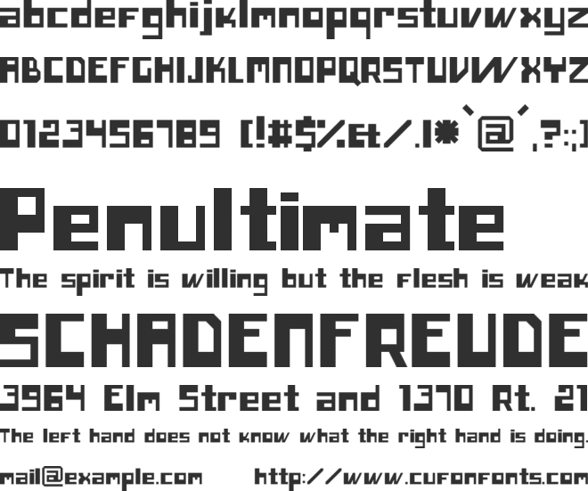 Inero font preview