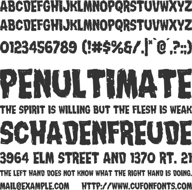 Nightmare Alley font preview