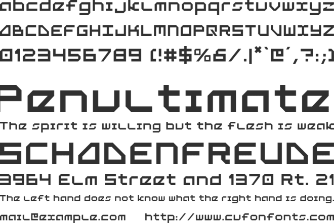 5th Agent font preview