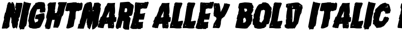 Nightmare Alley Bold Italic Bold Italic font