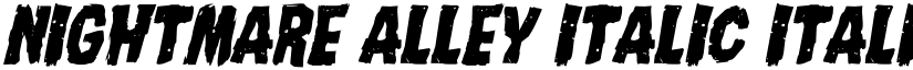 Nightmare Alley Italic Italic font