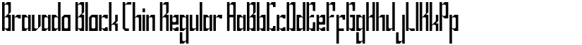 Bravado Block Thin Regular font