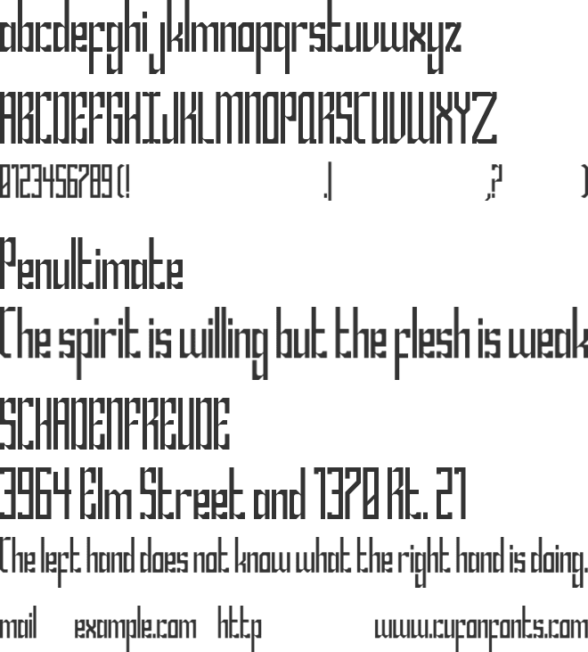 Bravado font preview