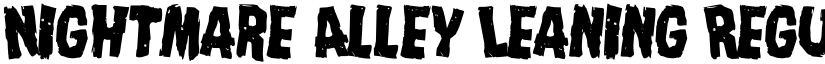 Nightmare Alley Leaning Regular font