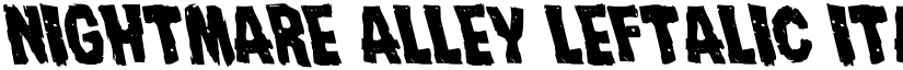 Nightmare Alley Leftalic Italic font