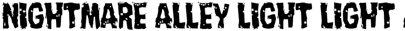 Nightmare Alley Light Light font