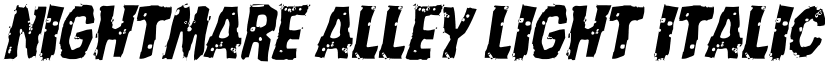 Nightmare Alley Light Italic Light Italic font