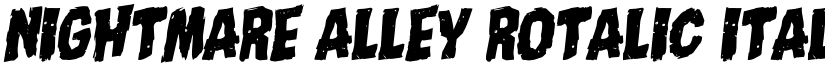 Nightmare Alley Rotalic Italic font