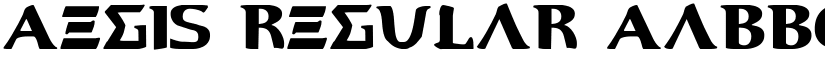 Aegis Regular font