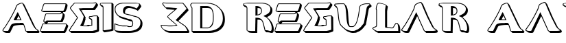 Aegis 3D Regular font