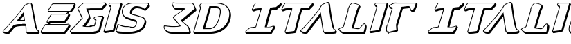 Aegis 3D Italic Italic font