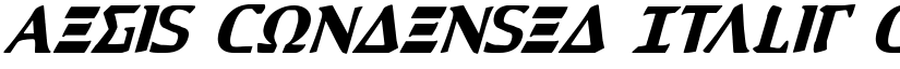 Aegis Condensed Italic Condensed Italic font