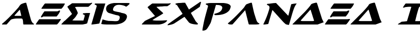 Aegis Expanded Italic Expanded Italic font