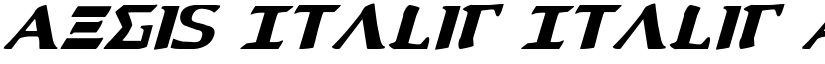 Aegis Italic Italic font