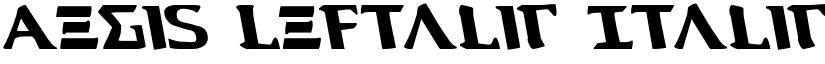 Aegis Leftalic Italic font
