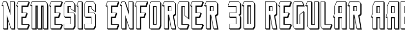 Nemesis Enforcer 3D Regular font