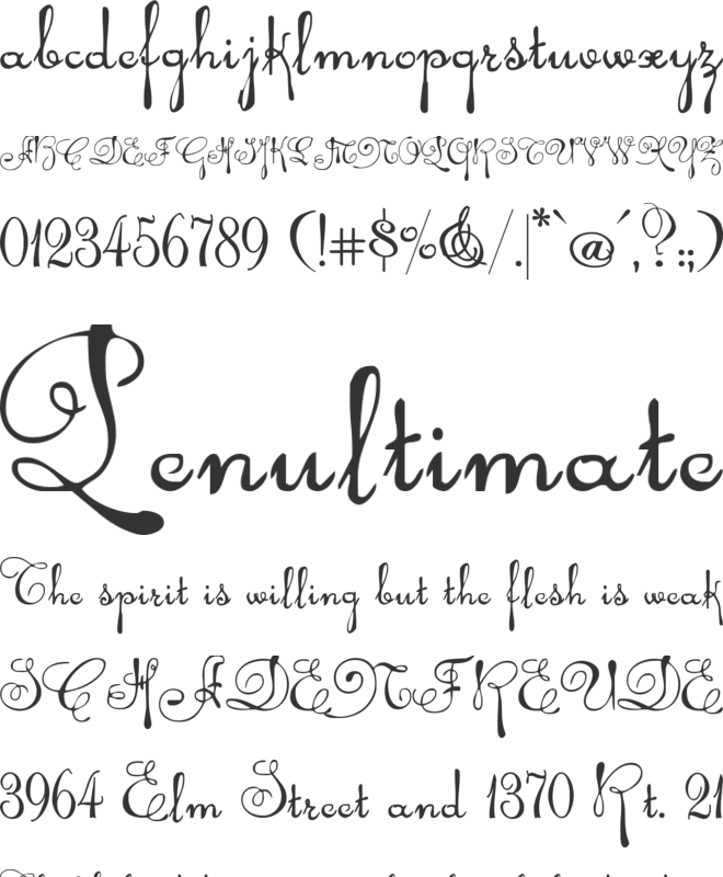 Rhalina font preview