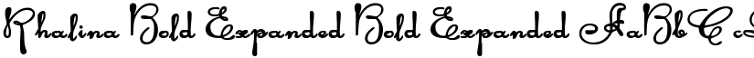 Rhalina Bold Expanded Bold Expanded font