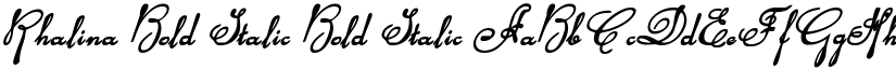 Rhalina Bold Italic Bold Italic font