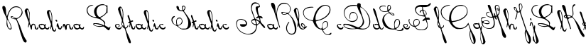 Rhalina Leftalic Italic font