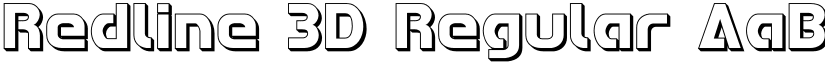 Redline 3D Regular font