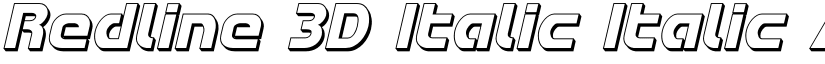 Redline 3D Italic Italic font