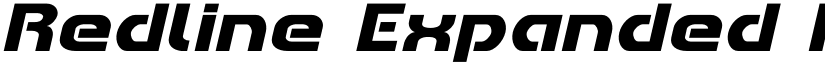 Redline Expanded Italic Expanded Italic font