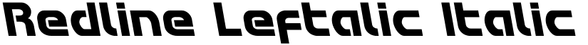 Redline Leftalic Italic font