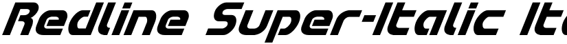 Redline Super-Italic Italic font