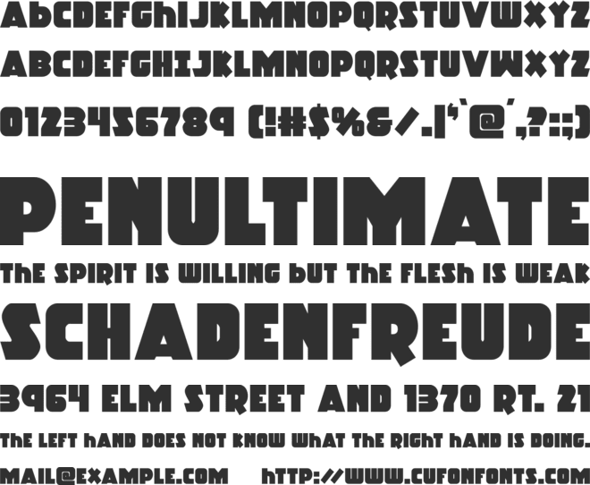 Racket Squad font preview