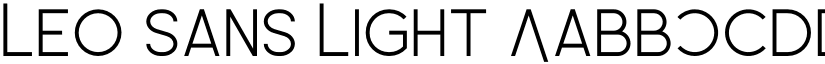 Leo Sans Light font