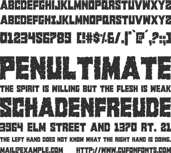 King Commando Condensed font preview