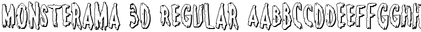 Monsterama 3D Regular font