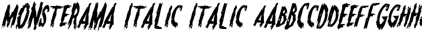 Monsterama Italic Italic font